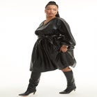 Faux Leather Dress image number null