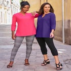 Stretch Cotton Notch Neck Tunic image number null