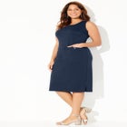 Ponte Sleeveless Shift Dress image number null