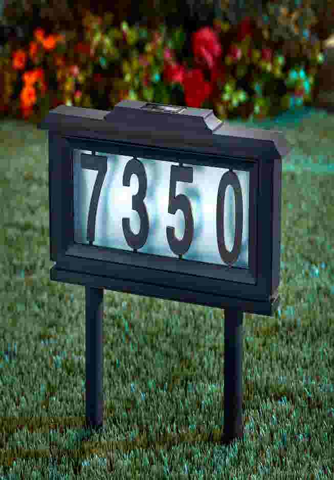 Solar Light House Number Plaque image number 0