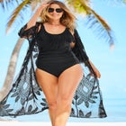 Open-Front Embroidered Cover Up  image number null