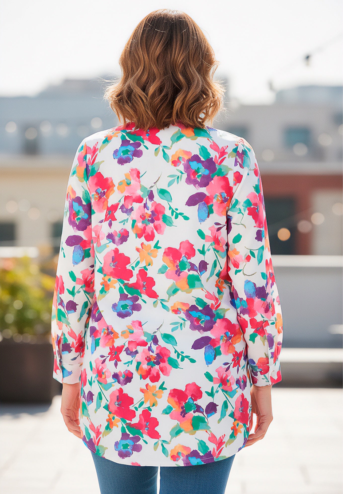 Georgette Button Front Tunic image number 1