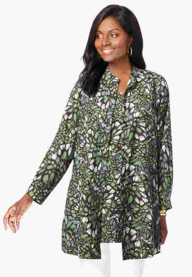 Georgette Button Front Tunic image number 0