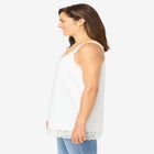 Lace-Trim V-Neck Tank image number null