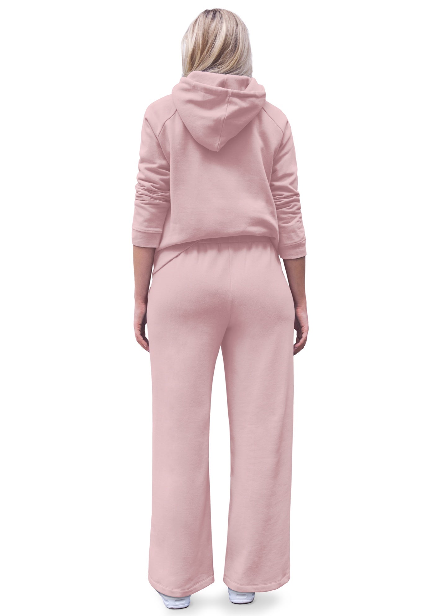 Wide Leg Fleece Sweatpant With Drawstring Waist image number 1