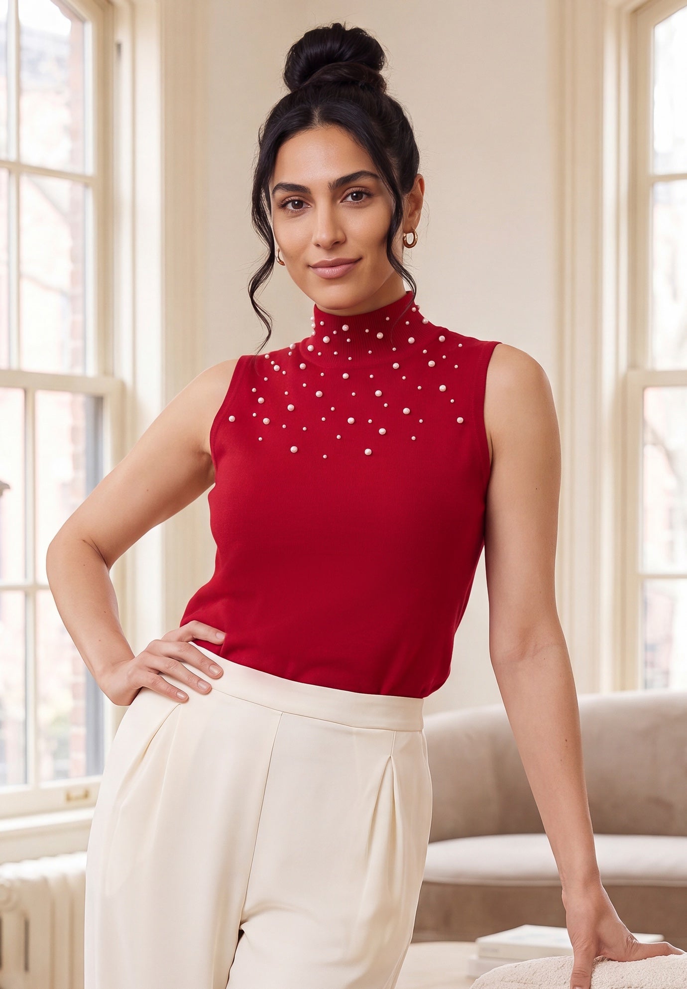 Fine Gauge Mockneck Sweater image number 0