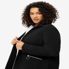 Zip-Front A-Line Coat With Back Inverted Pleat image number null