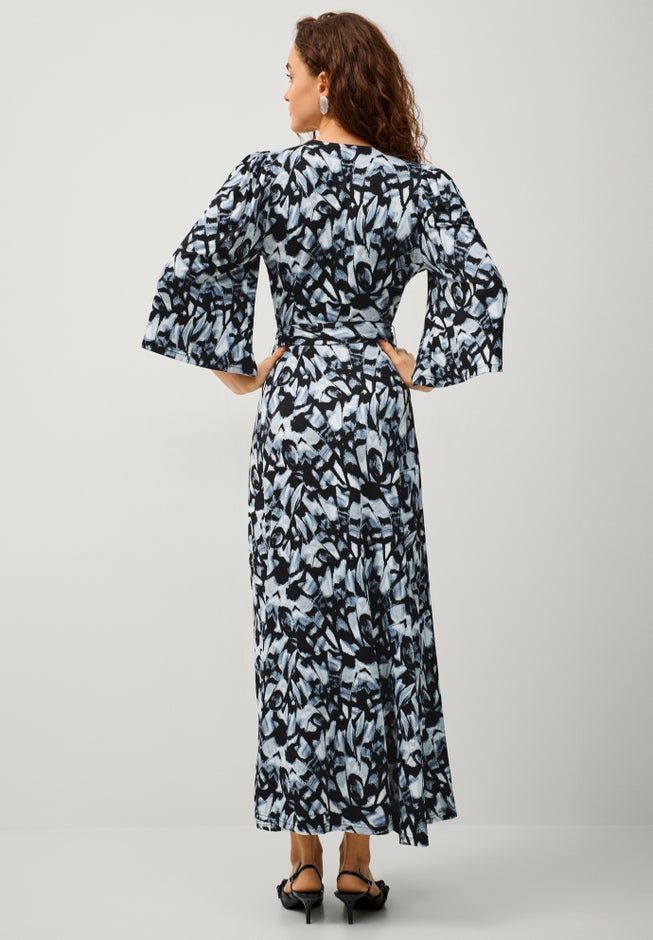 Knit Surplice Tie-Waist Maxi Dress image number 1