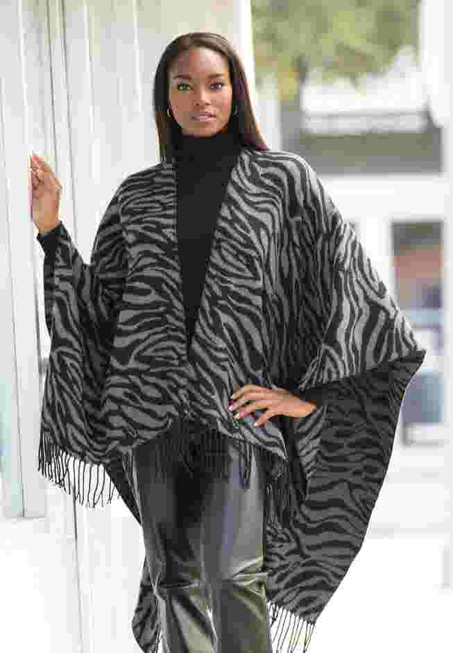 Plaid Ruana Shawl image number 2