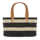 Color Block Straw Tote image number null