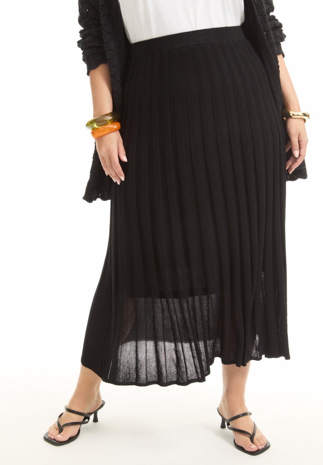 Pleated Midi Skirt image number 3