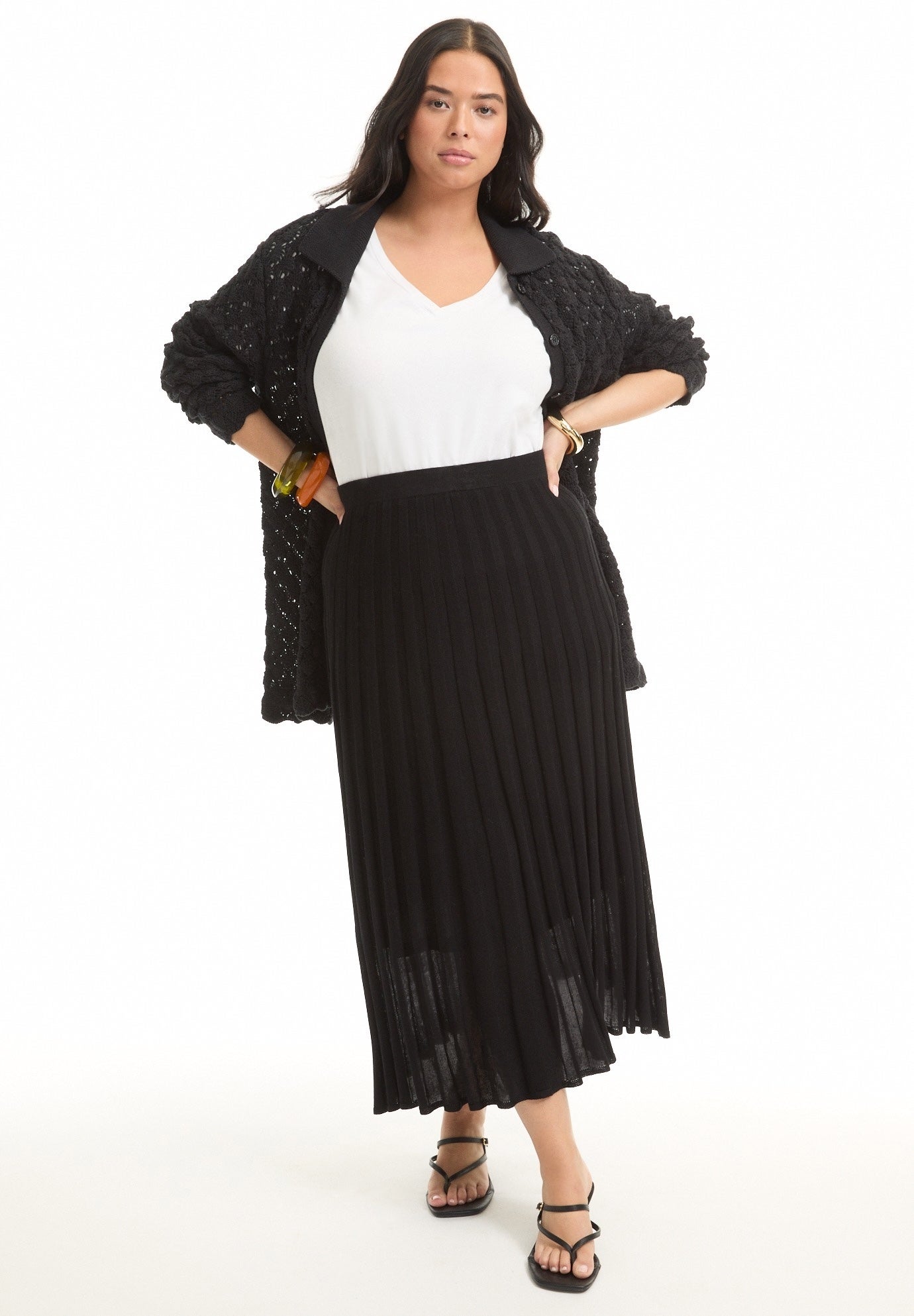 Pleated Midi Skirt image number 0