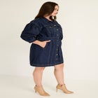 Denim Shirtdress image number null