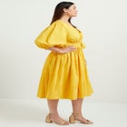 Lace-Trimmed Tiered Midi Dress image number null