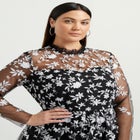 Mesh-Overlay Maxi Dress image number null