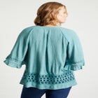 Lace-Trimmed Boho Blouse image number null