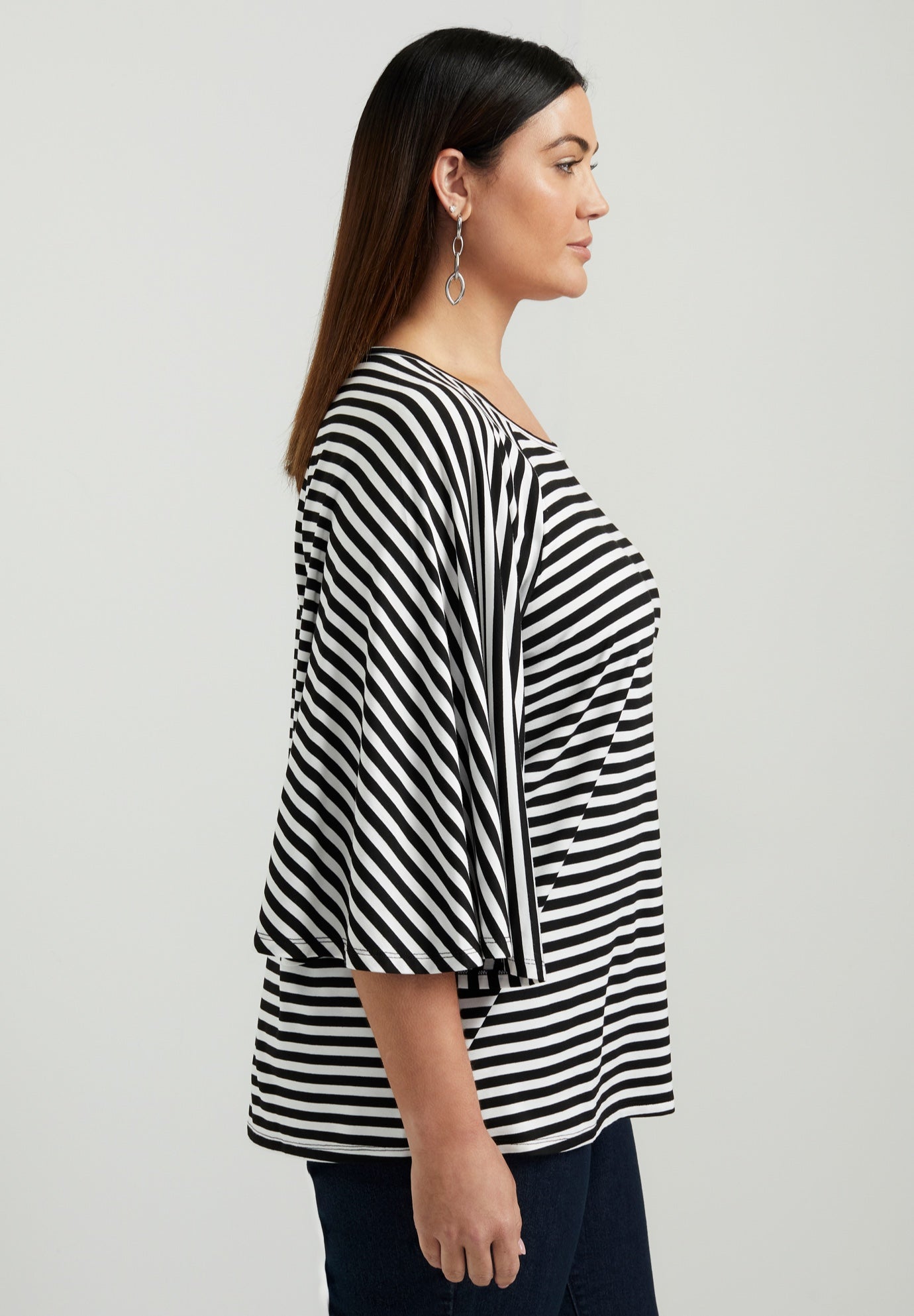 Flared Raglan Sleeve Breton Tee image number 3