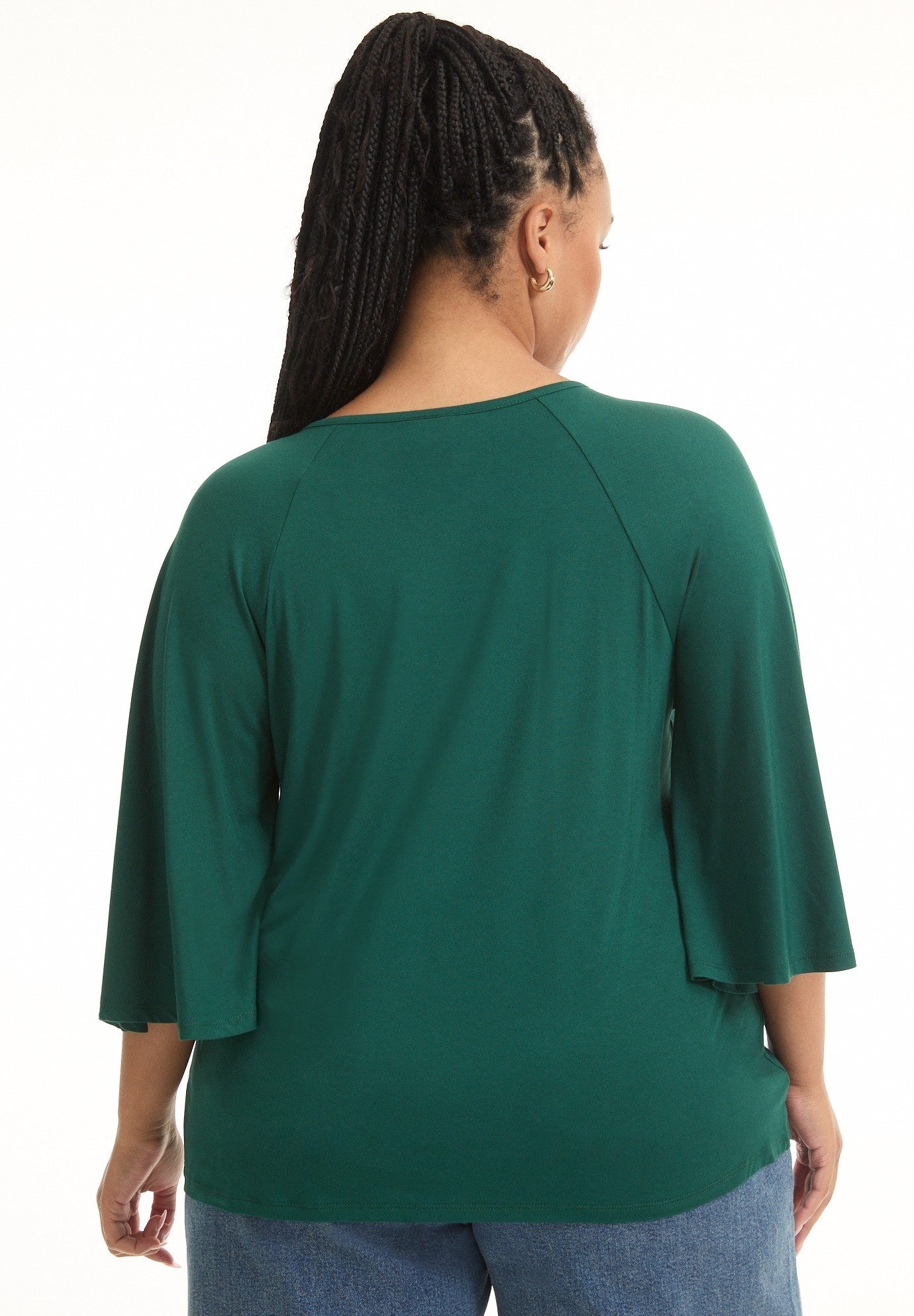 Flared Raglan Sleeve Breton Tee image number 1