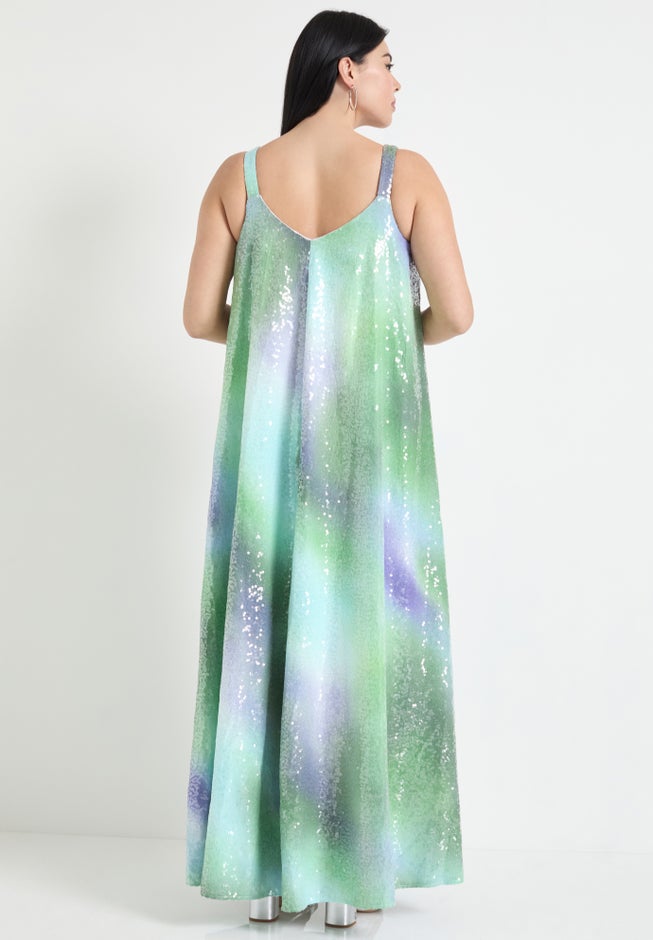 Sequin Swing Maxi Dress image number null