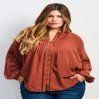 Gabby Embroidered Pintuck Shirt image number null