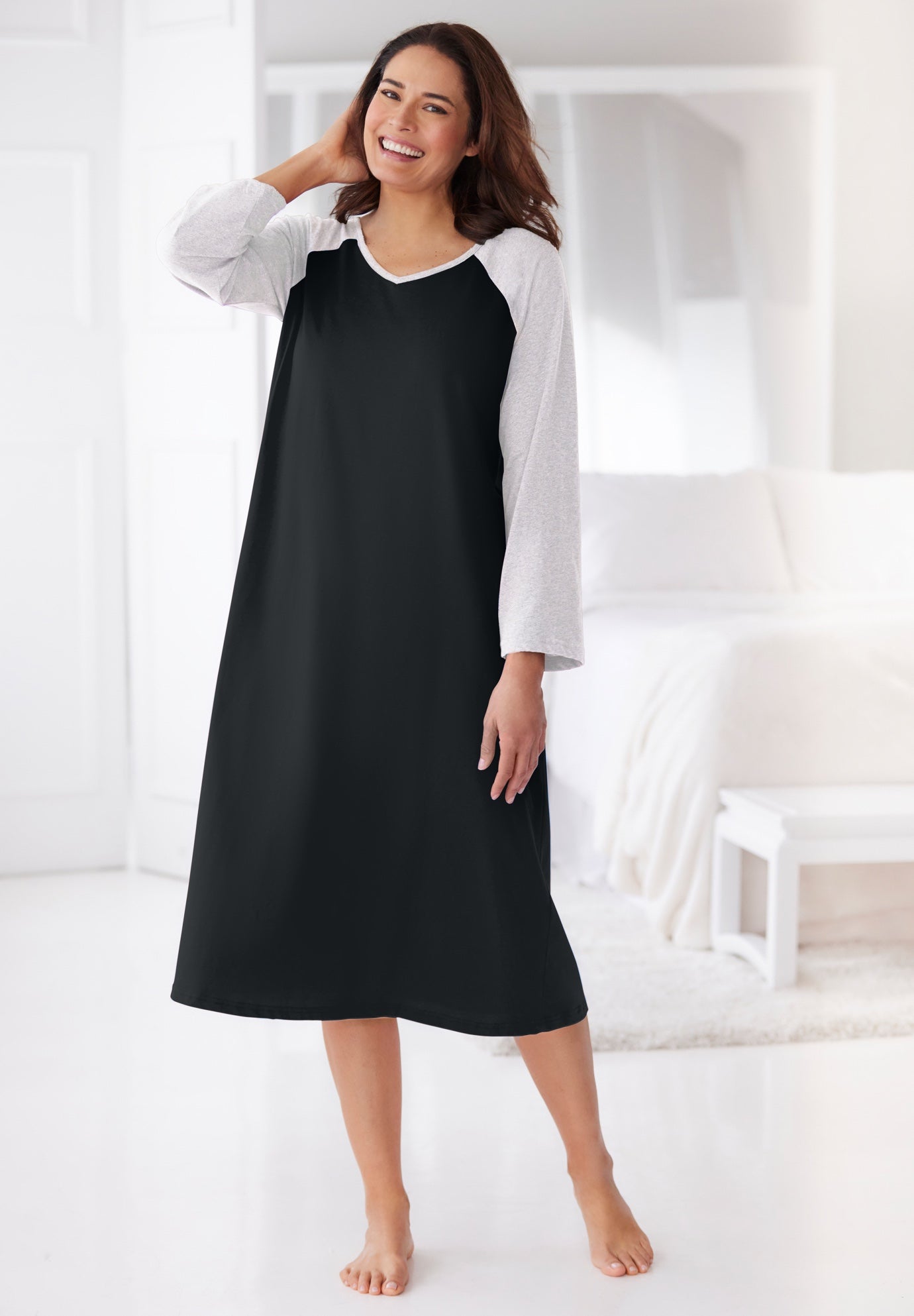 Avenue Body Baseball Sleepshirt image number 4