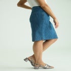 True Fit Stretch Denim Short Skirt image number null