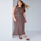 Stretch Knit Maxi Skirt image number null