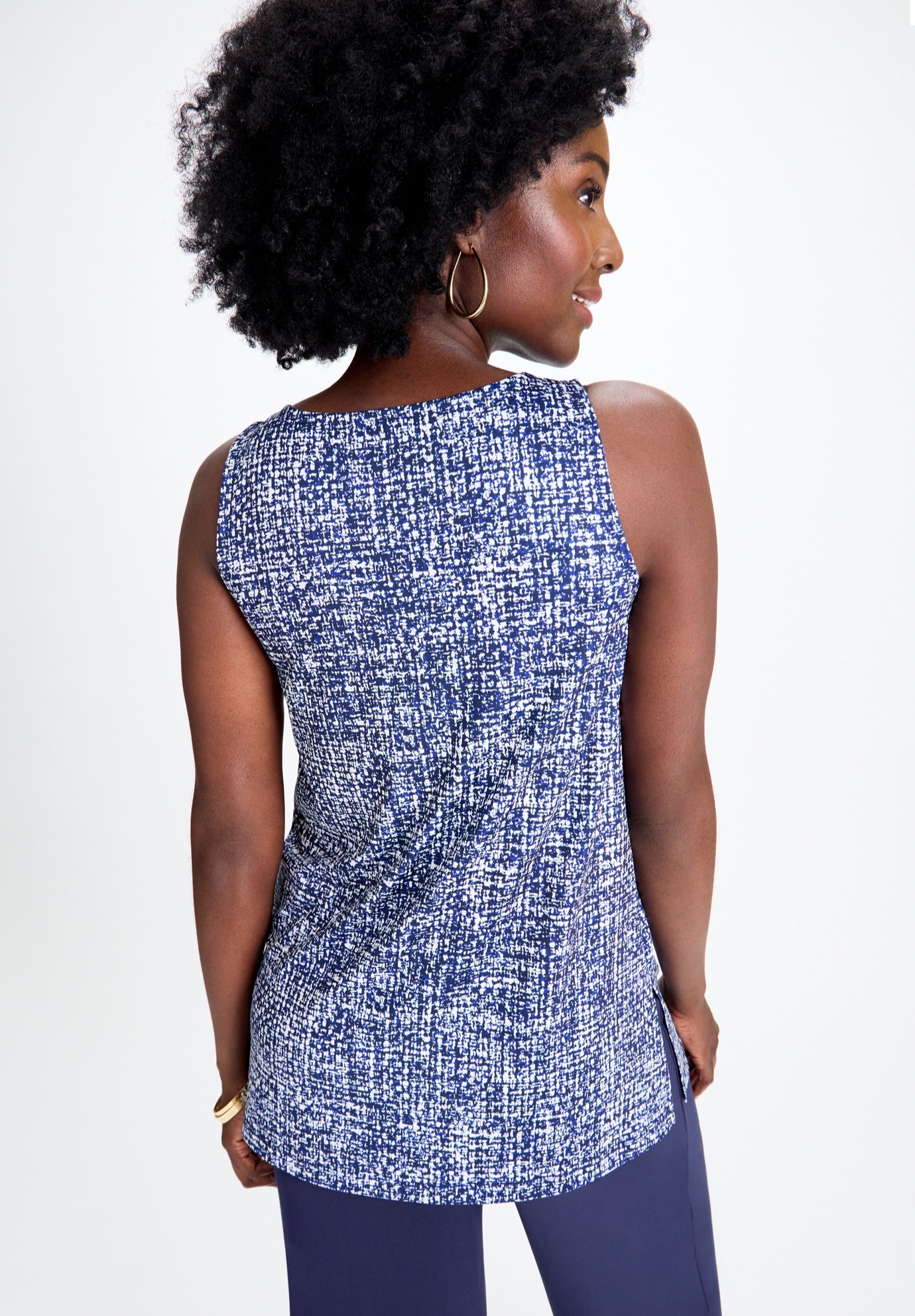 Stretch Knit Tunic Tank image number 2
