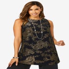 Stretch Knit Tunic Tank image number null