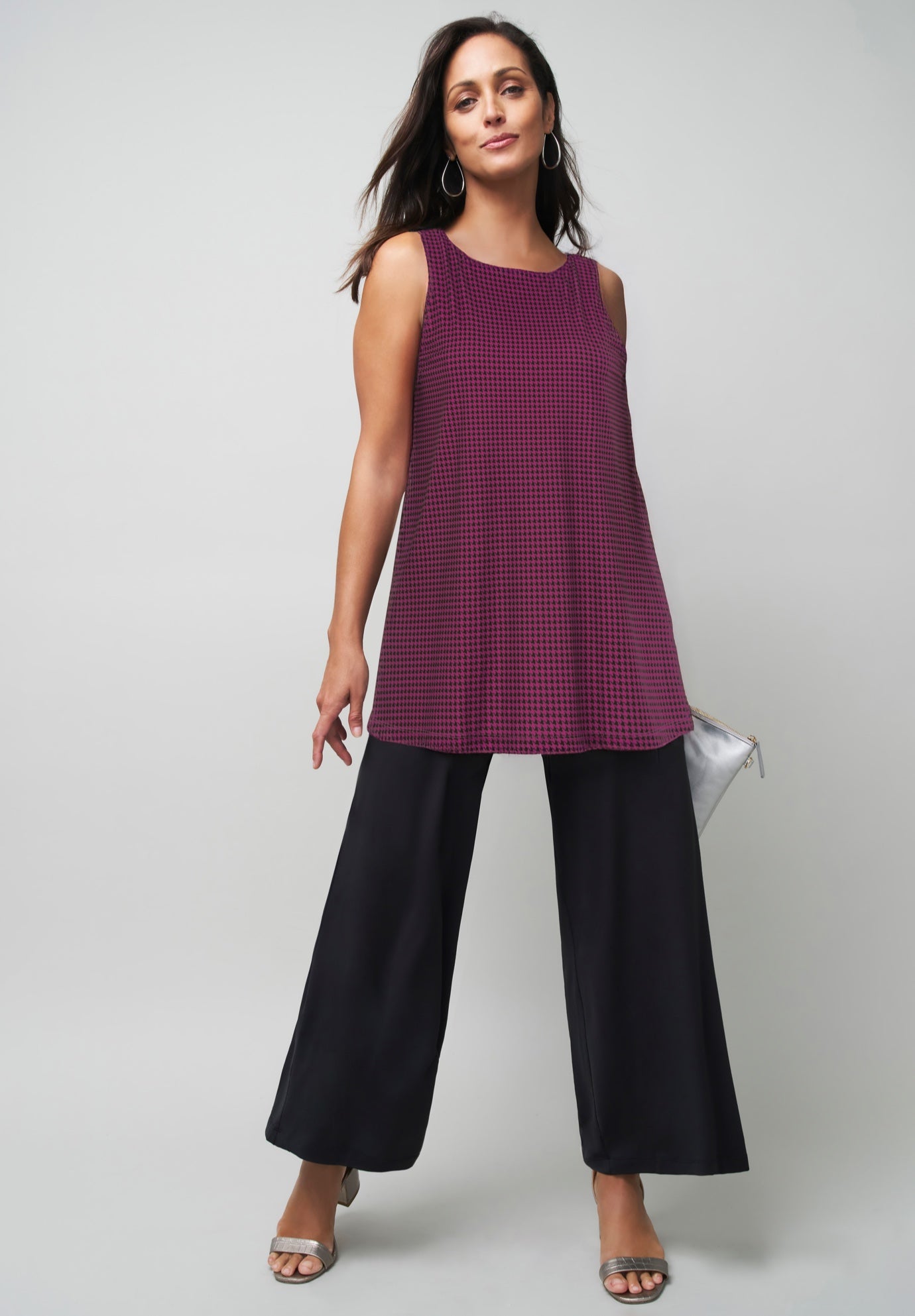 Stretch Knit Tunic Tank image number 0