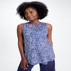 Stretch Knit Tunic Tank image number null