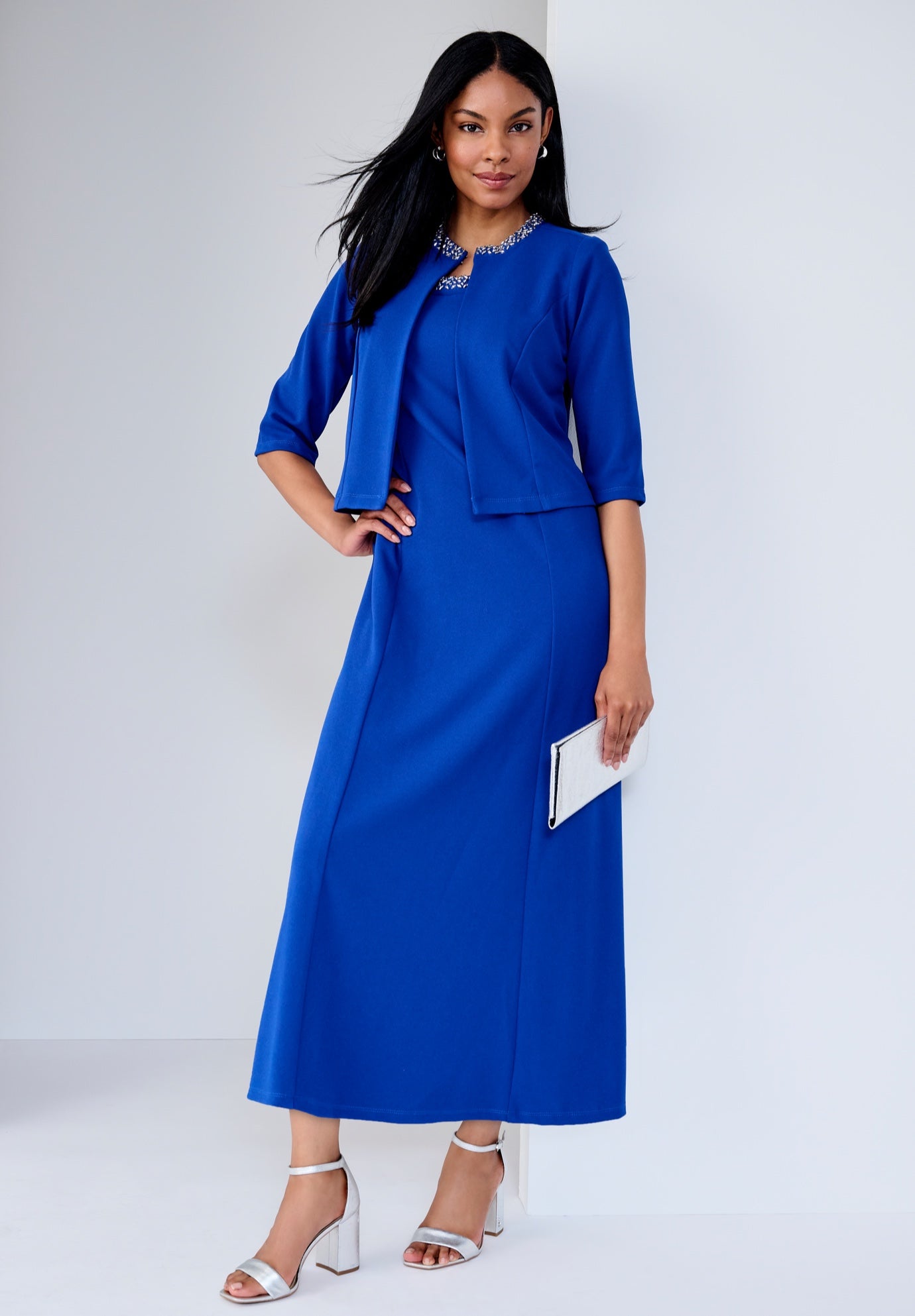 2-Piece Beaded Jacket Dress image number 0