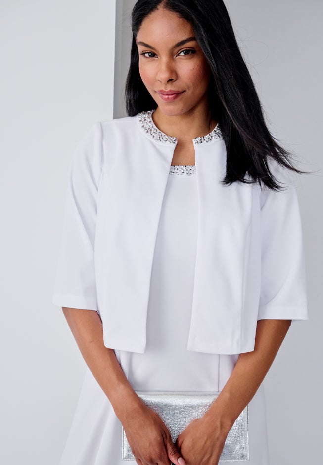 2-Piece Beaded Jacket Dress image number 2