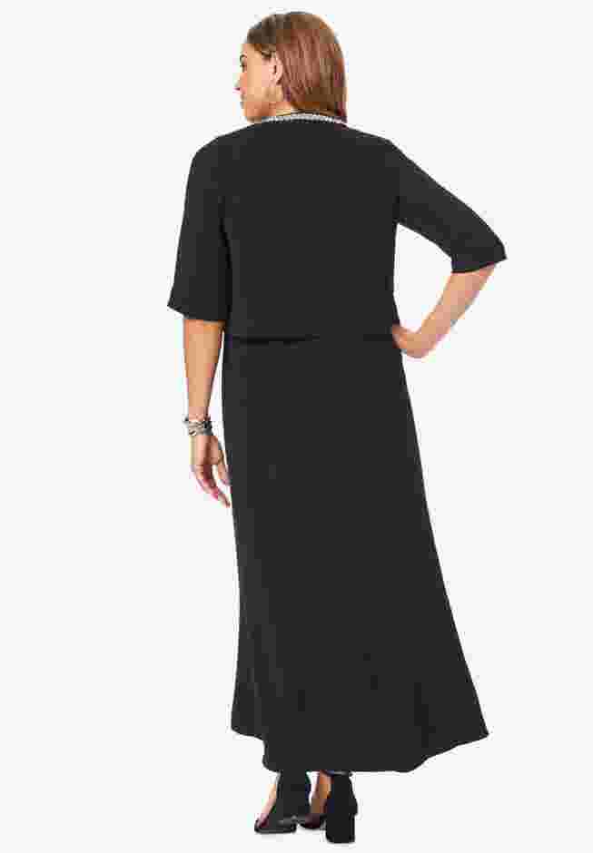 2-Piece Beaded Jacket Dress image number 2