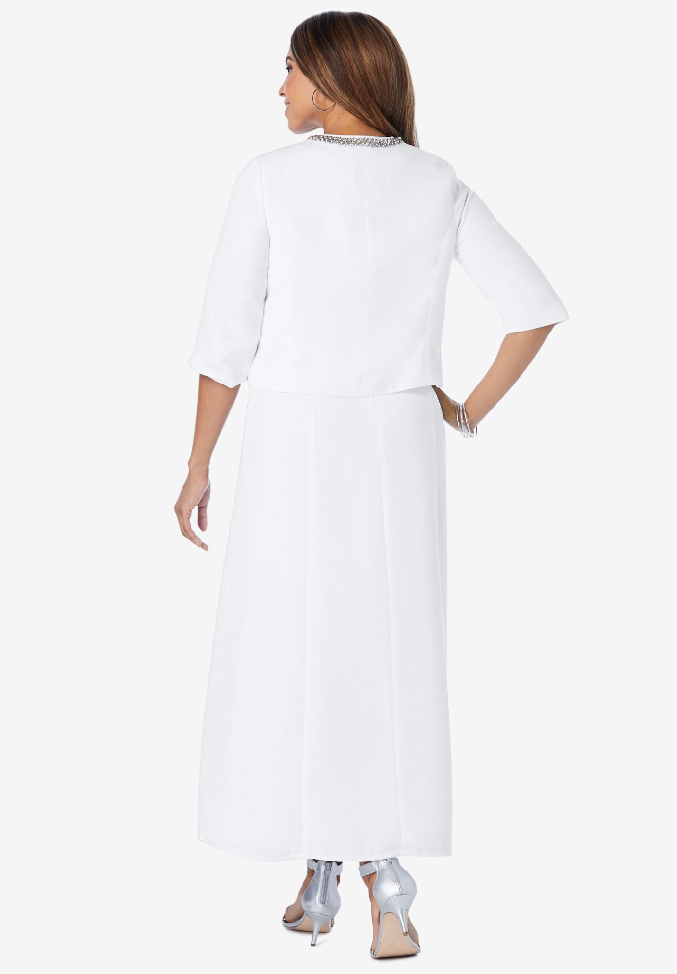 2-Piece Beaded Jacket Dress image number 3