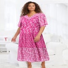 Long Tiered Print Lounger image number null