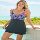 Bra-Sized Cross-Front Tankini Top image number null