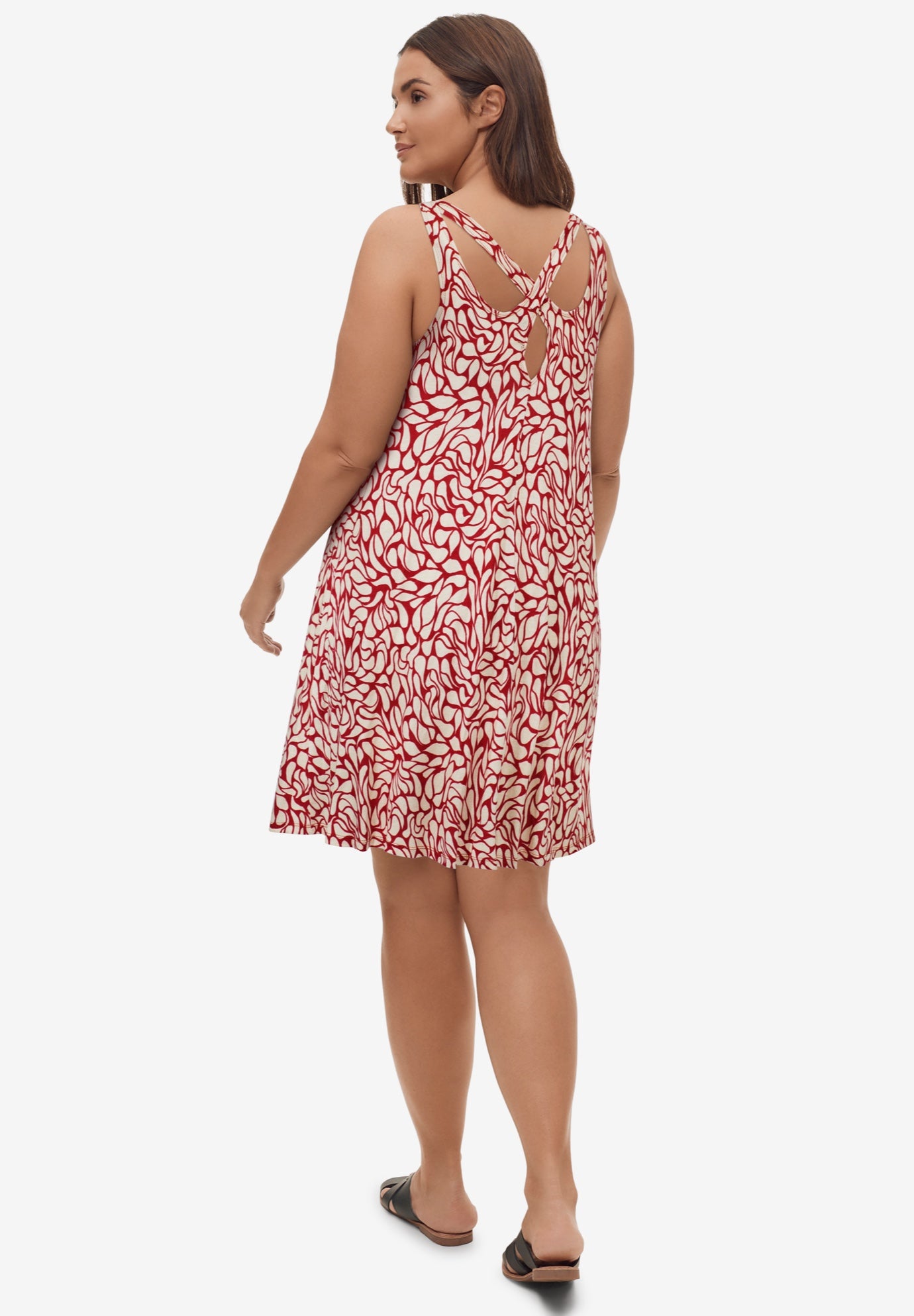 Crossover Back Tank Dress image number 1