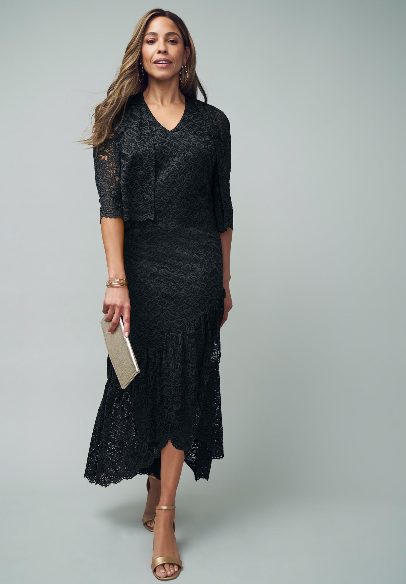 2-Piece Lace Tulip Jacket Dress image number 0