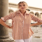 Wrinkle-Free Stretch Cotton Oversized Shirt image number null