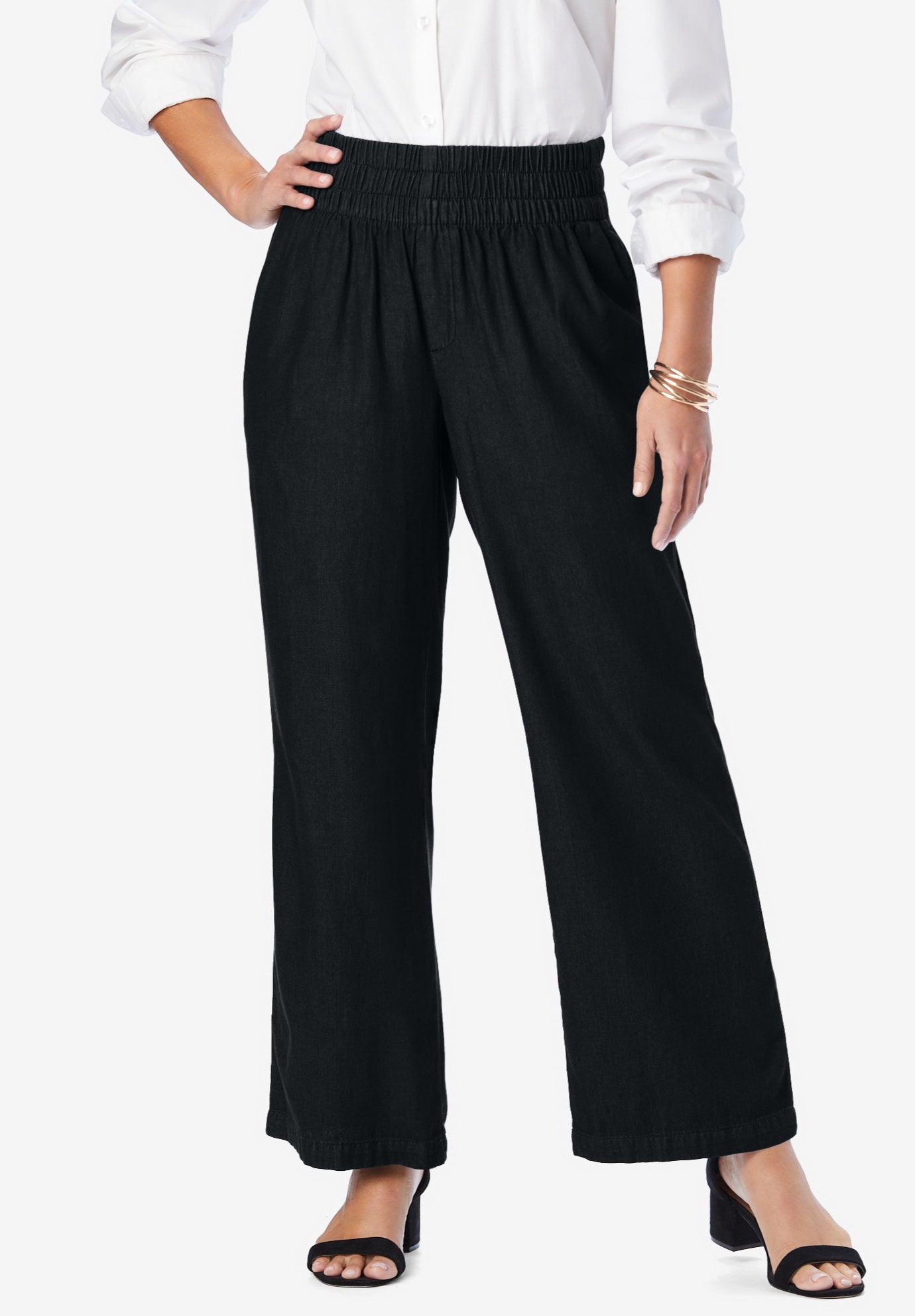 Chambray Wide Leg Pant image number 0