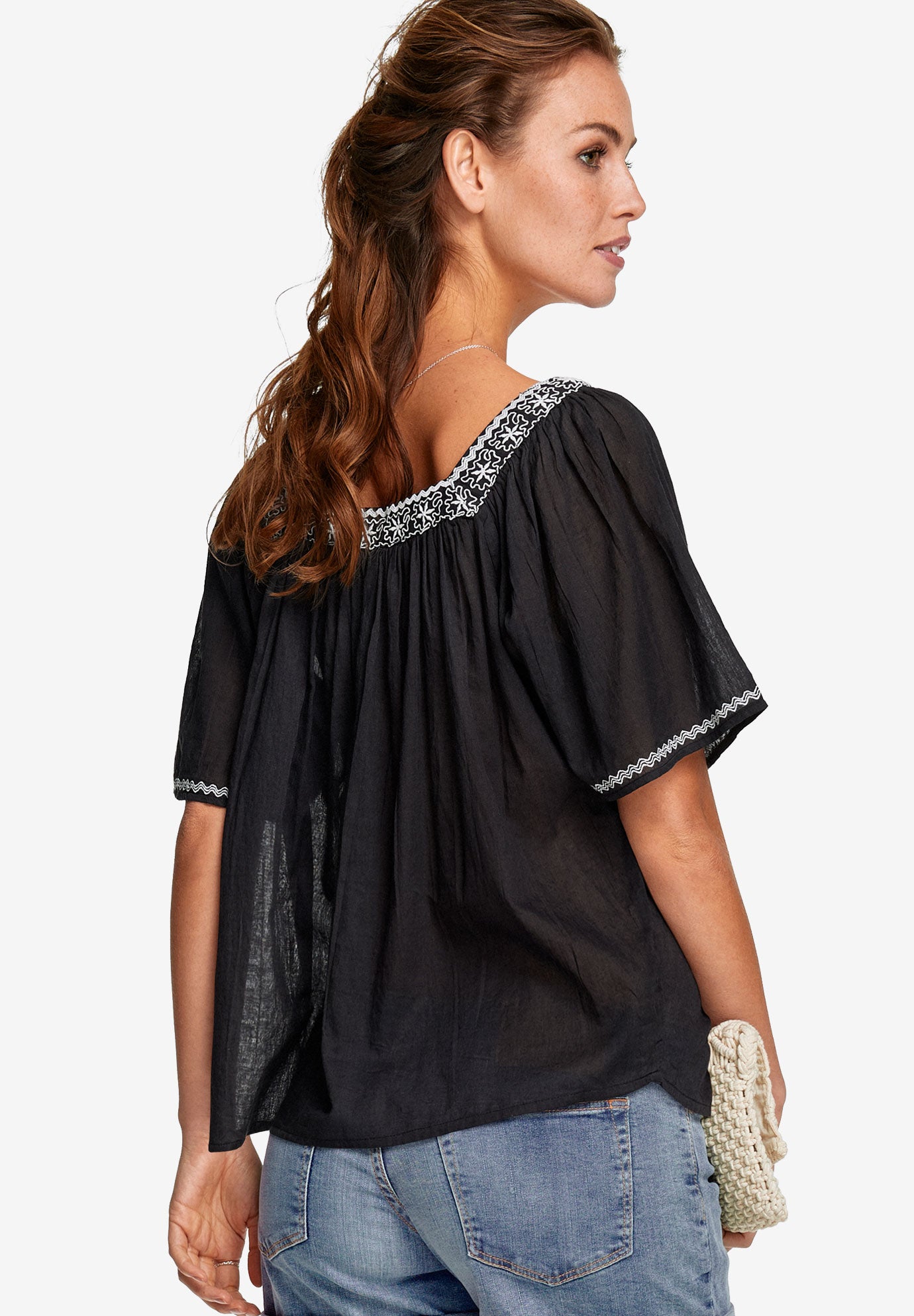 Embroidered Gauze Blouse image number 4