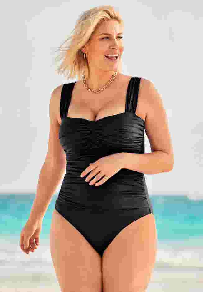 Shirred Sweetheart One Piece Swimsuit image number 0