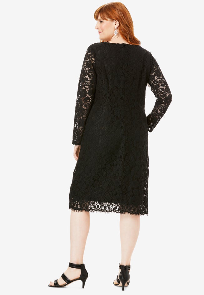 Colorblock Lace Dress image number null