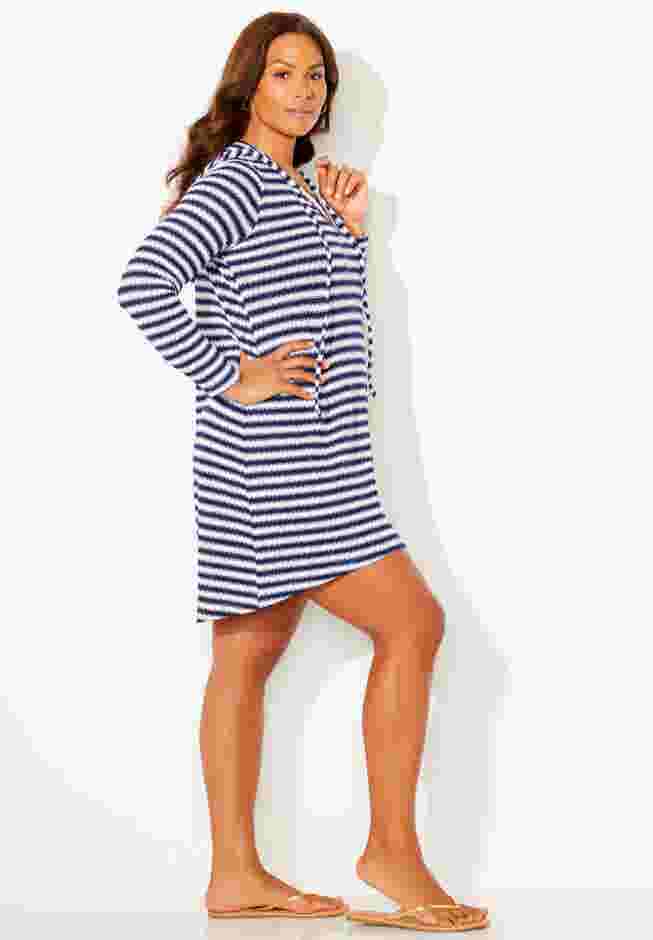 Hi-Low Knit Tunic Hoodie image number 2