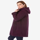 Plus Size Hooded Sherpa Fleece Coat image number null