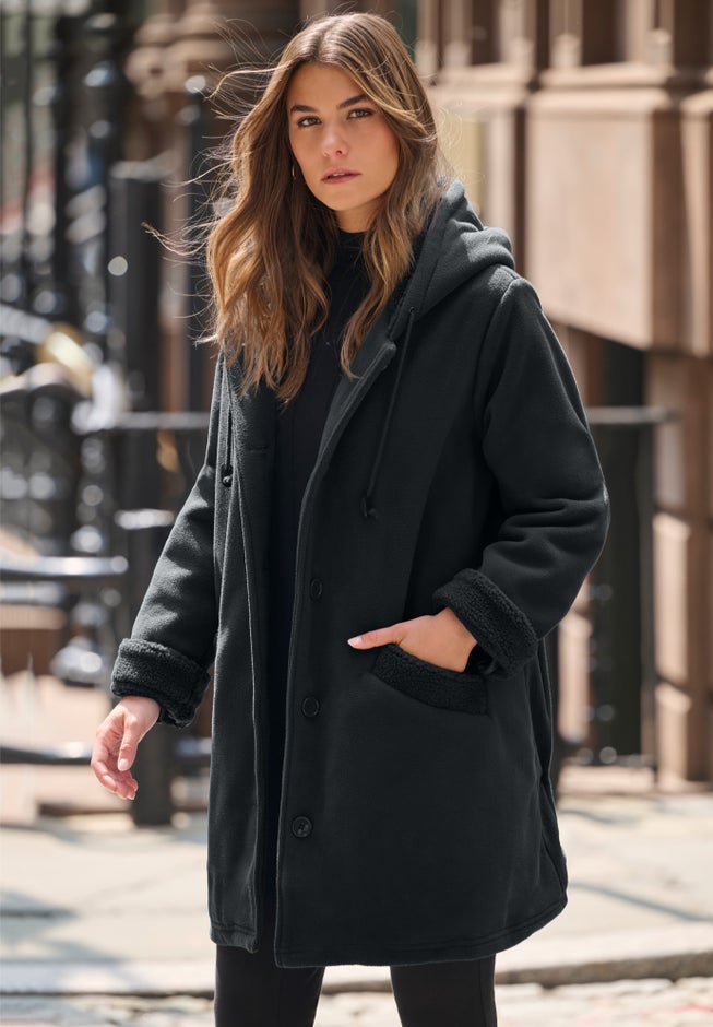 Women's Coats Joe Browns Coats Plus Size Hooded Sherpa Fleece