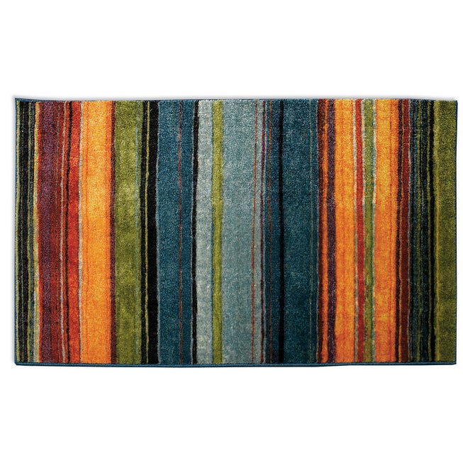 Small Rainbow Stripe Rug  image number 1