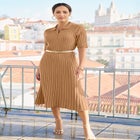 Ribbed Henley Dress image number null