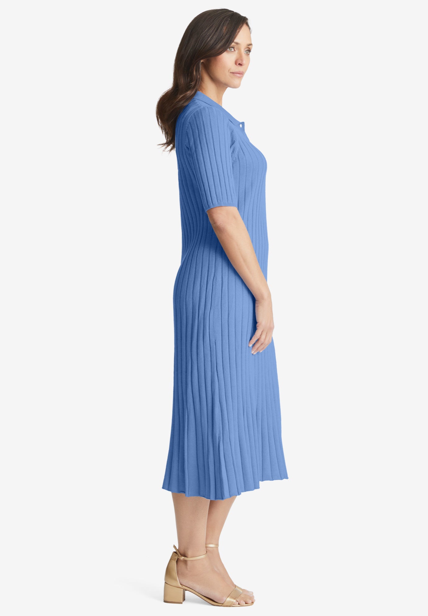 Ribbed Henley Dress image number 2